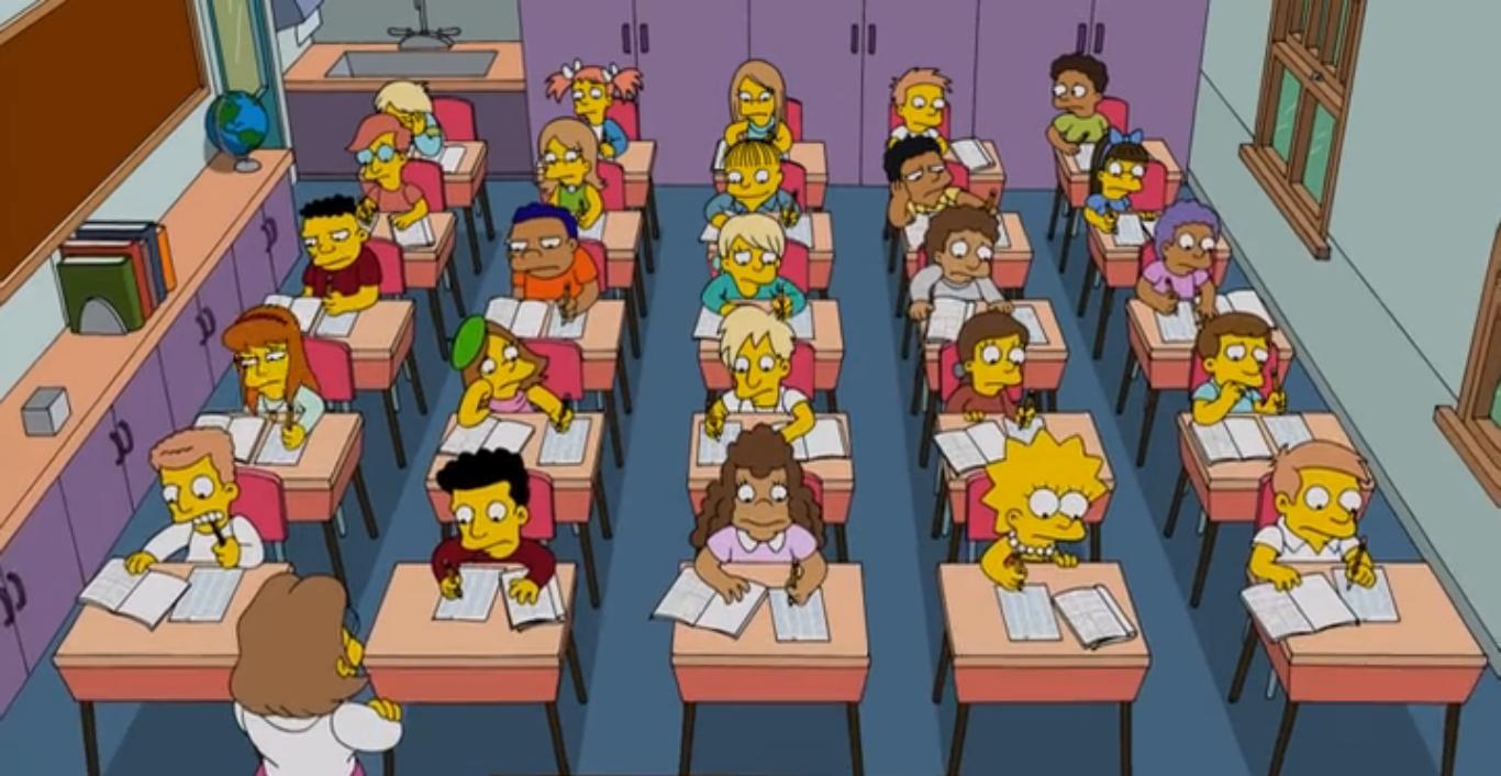 Resultado de imagen de the simpson school exams